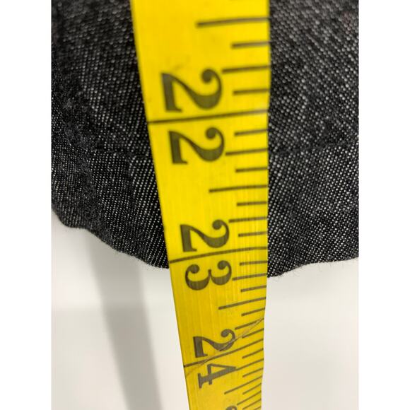 Womens Breckenridge Gray Denim Front Zip Jacket Floral Embroidered Size PL - Picture 6 of 6